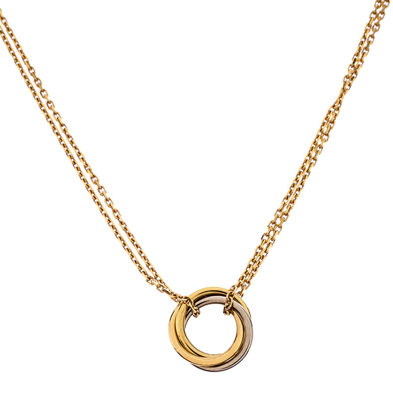 مملوكة مسبقًا قلادة كارتييه ترينيتي عيار 18 ثلاثي اللون