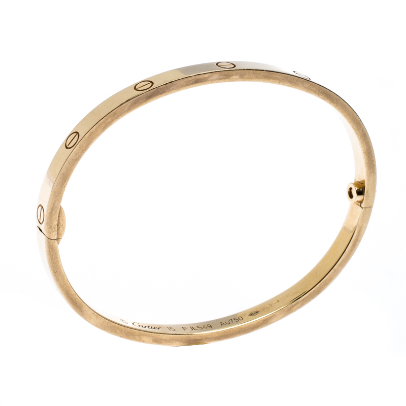 

Cartier Love 18K Yellow Gold SM Bracelet 15