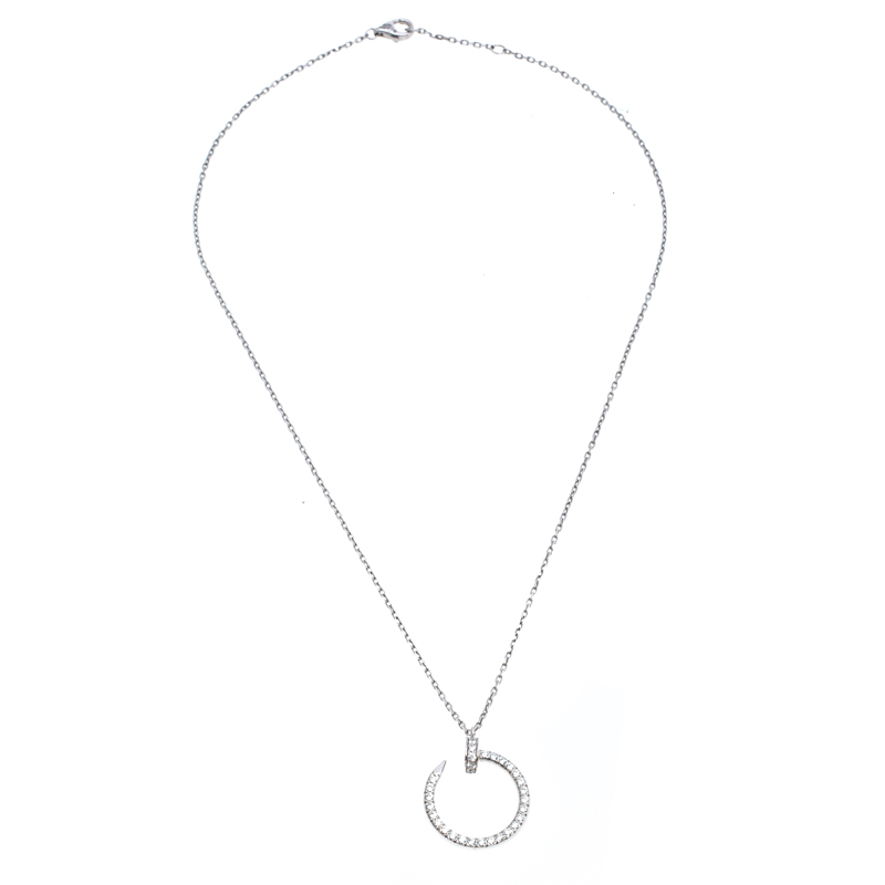

Cartier Juste Un Clou Diamond 18K White Gold Pendant Necklace