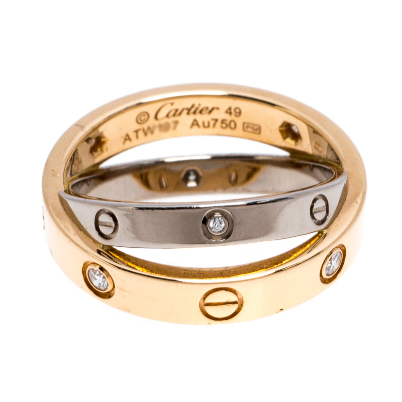 cartier two tone ring