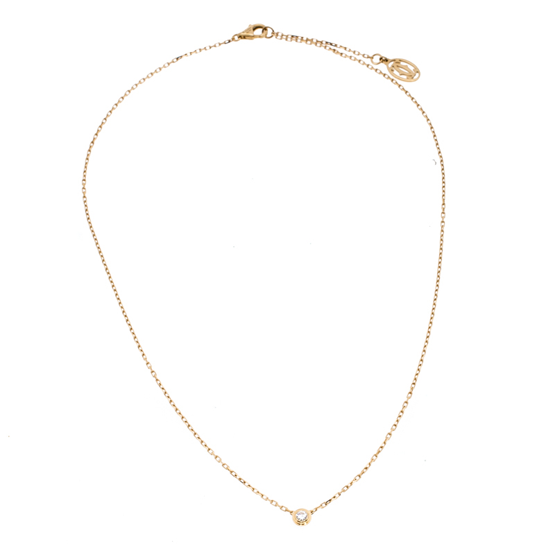 

Cartier Diamants Légers De Cartier Diamond 18k Rose Gold  Necklace