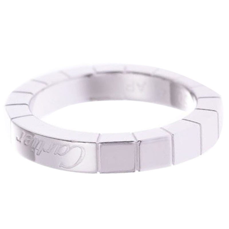 

Cartier Lanieres 18K White Gold Ring Size, Silver