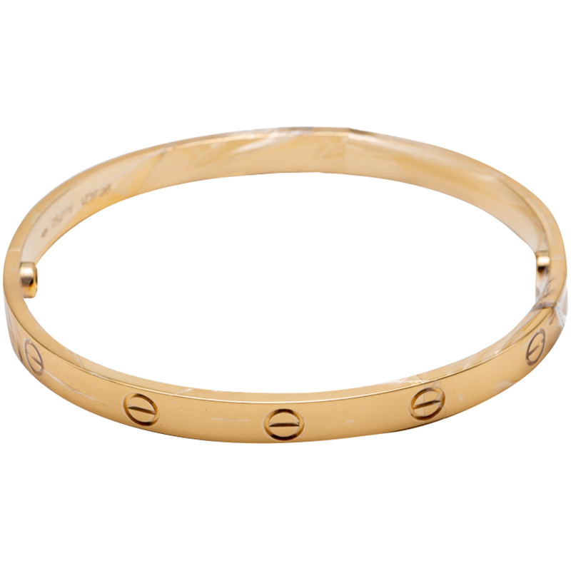 cartier love bracelet yellow gold size 19