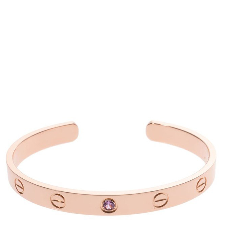 cartier pink gold open love bracelet