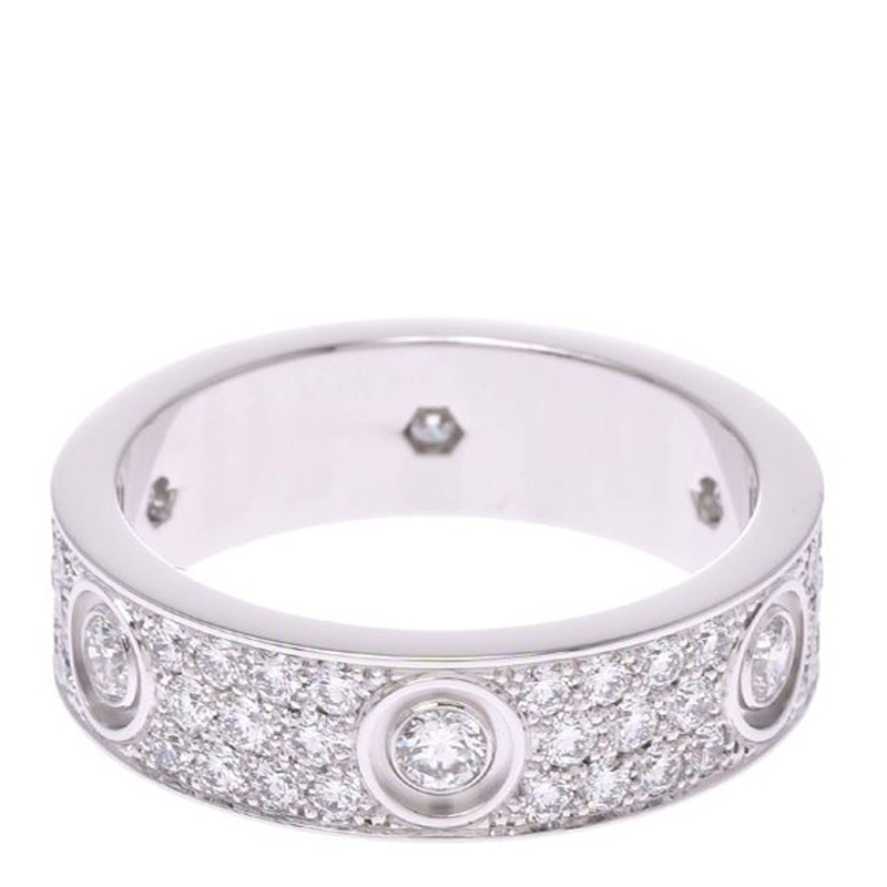 

Cartier Love Diaonds Pave 18K White Gold Ring Size