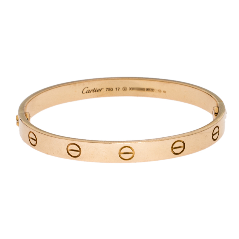 مملوكة مسبقًا Cartier Love Yellow Gold Bracelet Size 17