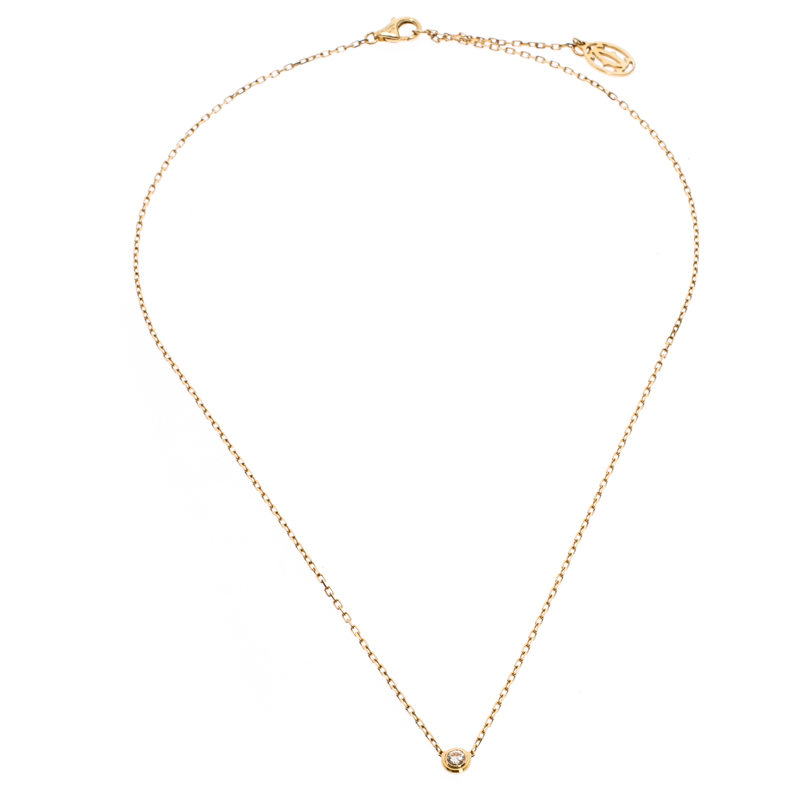 

Cartier Diamants Légers Diamond 18k Yellow Gold Pendant Necklace SM