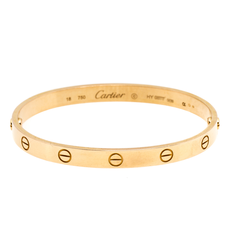 Cartier Love 18K Rose Gold Bracelet 18 