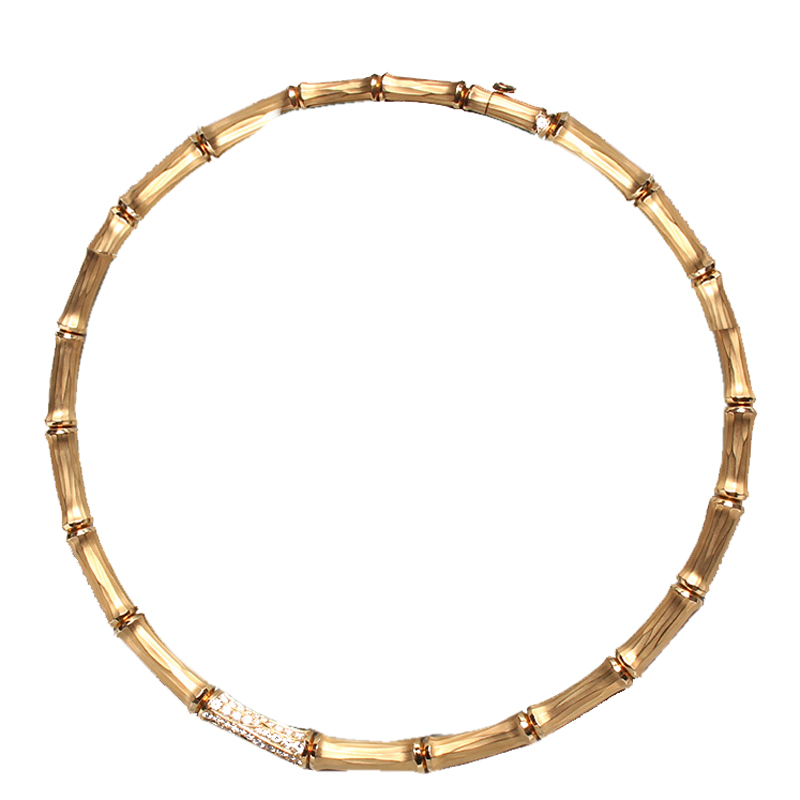 

Cartier 18K Yellow Gold Diamond Bamboo Necklace