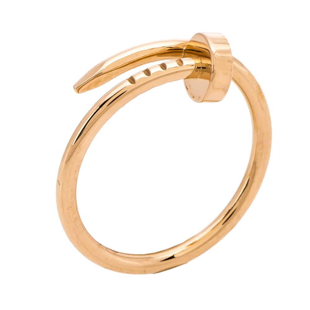 Cartier Juste un Clou 18K Rose Gold SM Ring Size 53