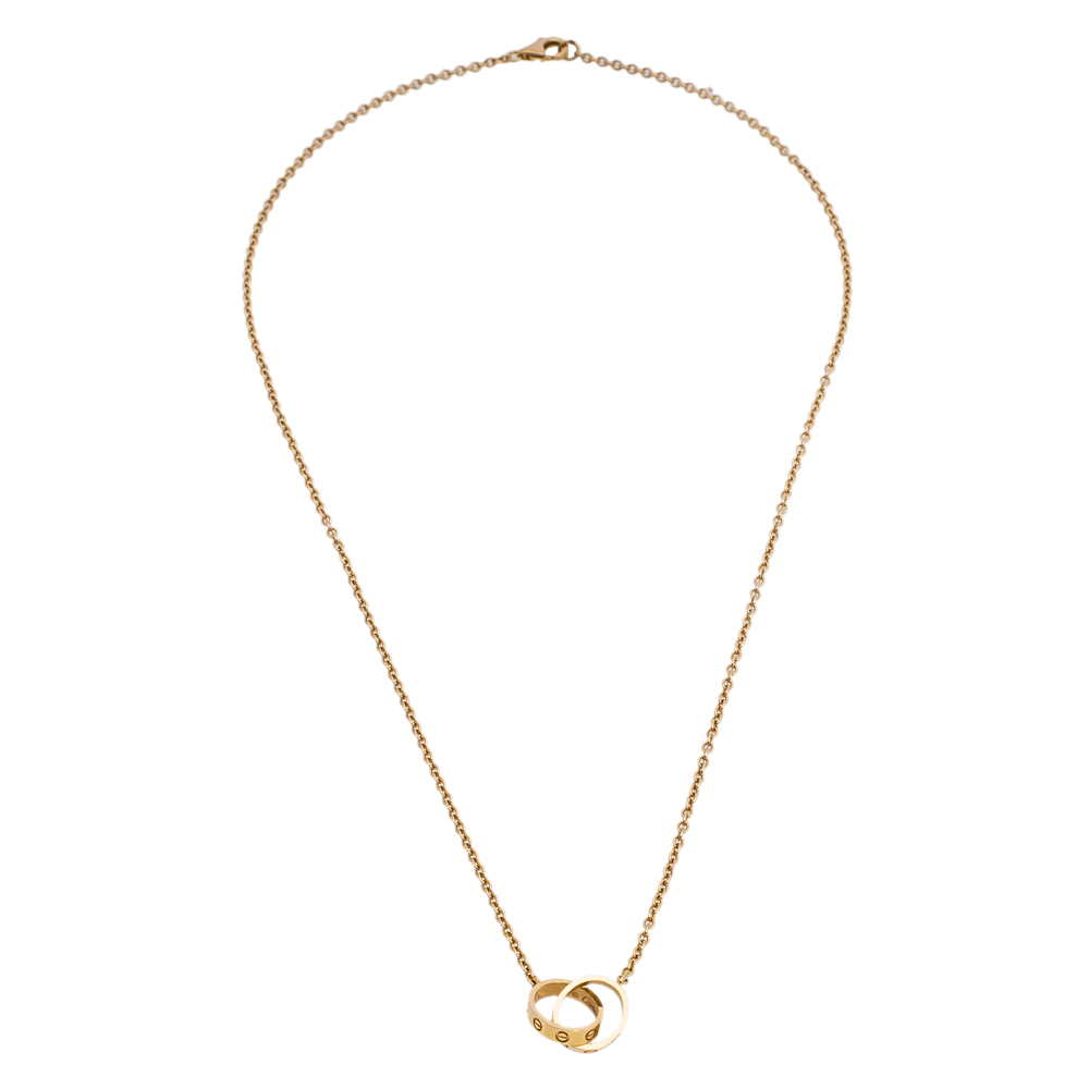 

Cartier Love 2 Hoops 18K Rose Gold Necklace
