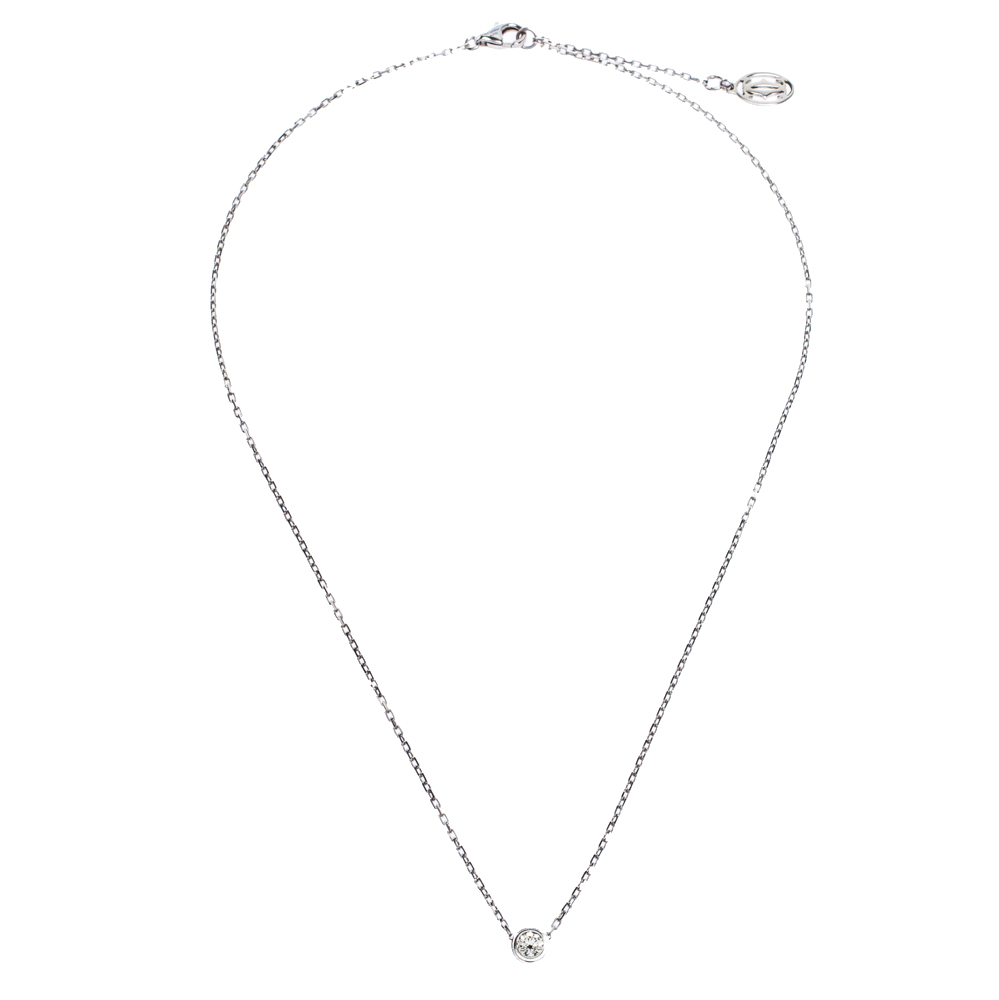 

Cartier Diamants Legers De Cartier 18K White Gold Necklace LM