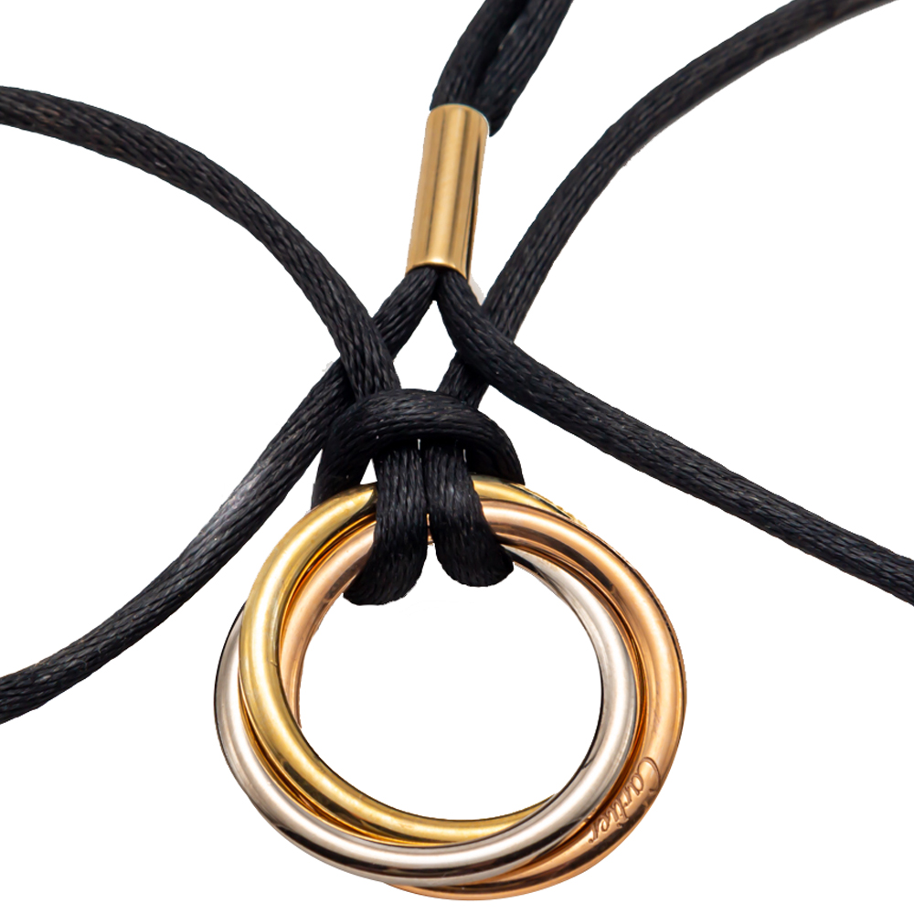

Cartier Trinity Gold On Cord Necklace