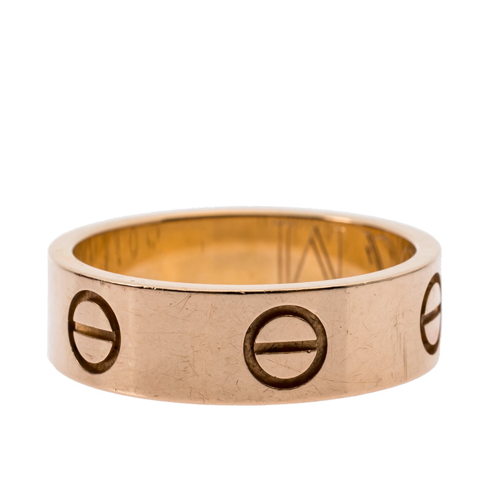 

Cartier Love 18K Rose Gold Band Ring Size