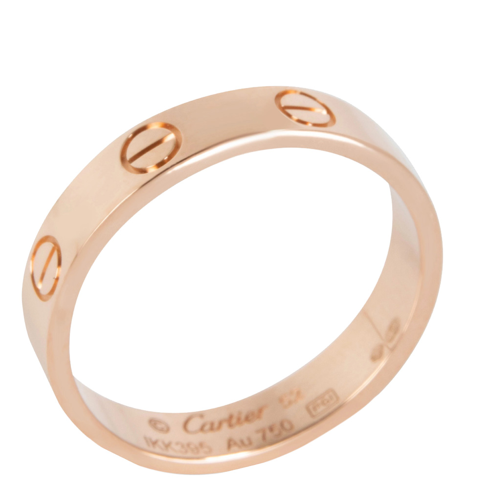 Cartier 18K Rose Gold Love Band Ring 