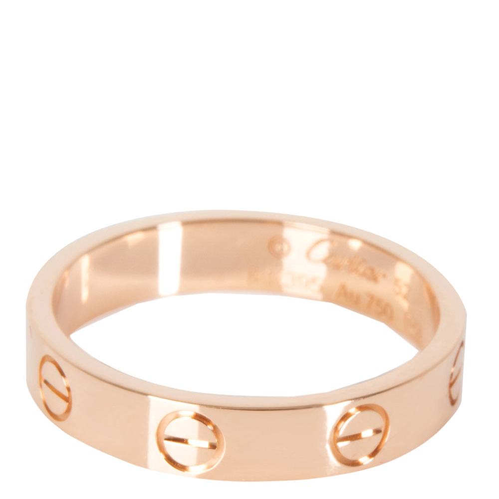 

Cartier 18K Rose Gold Love Band Ring Size