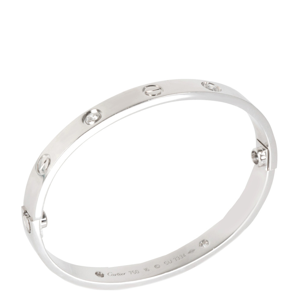

Cartier 18K White Gold Diamond Love Bracelet