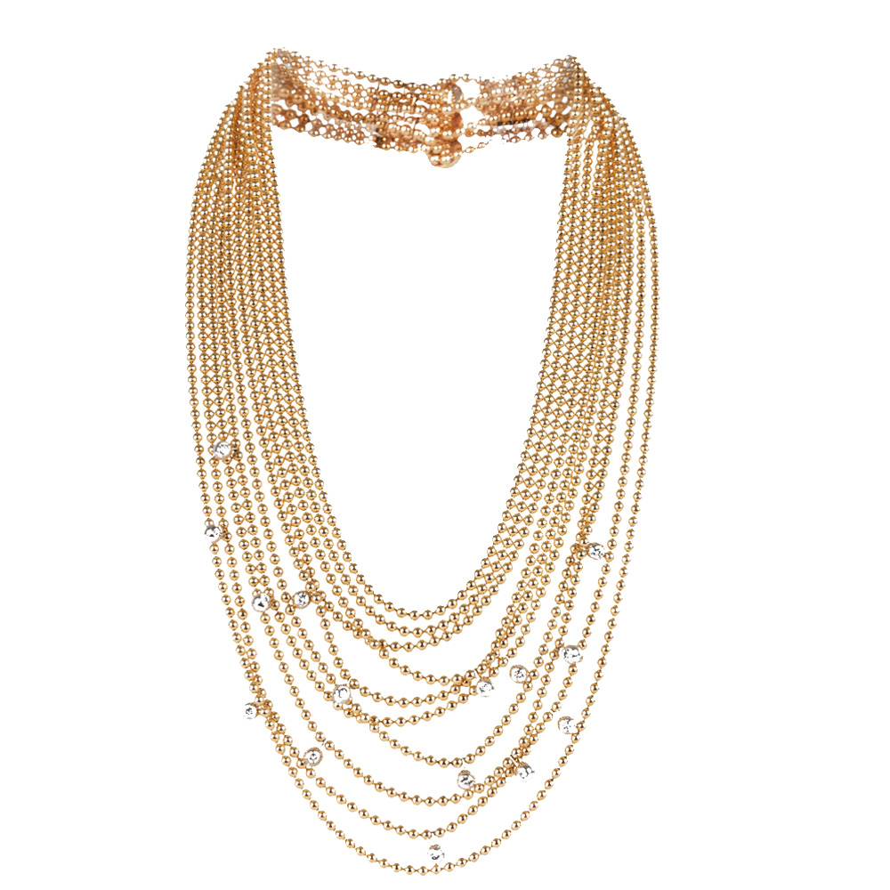 

Cartier 18K 2 Tone Gold Diamond Draperie De Decollete Necklace