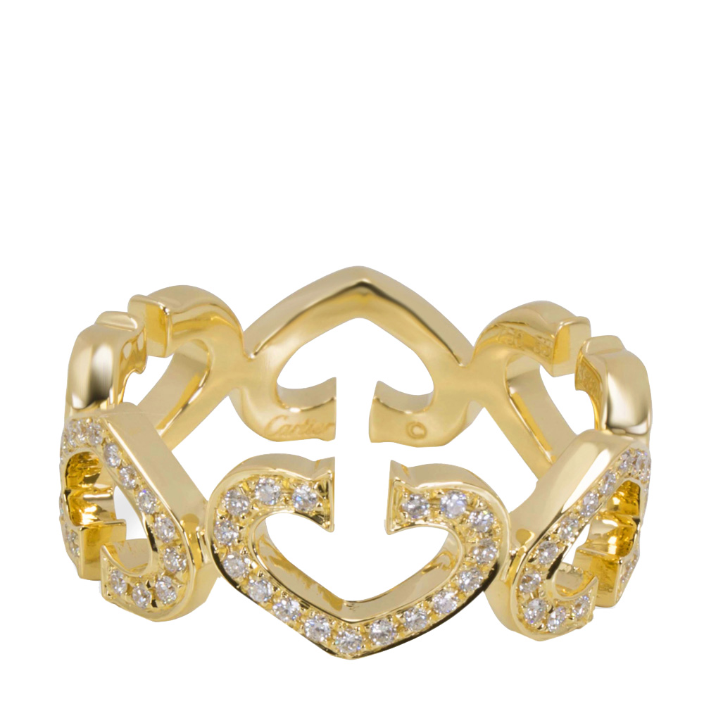 

Cartier 18K Yellow Gold Diamond C Heart of Cartier Ring Size