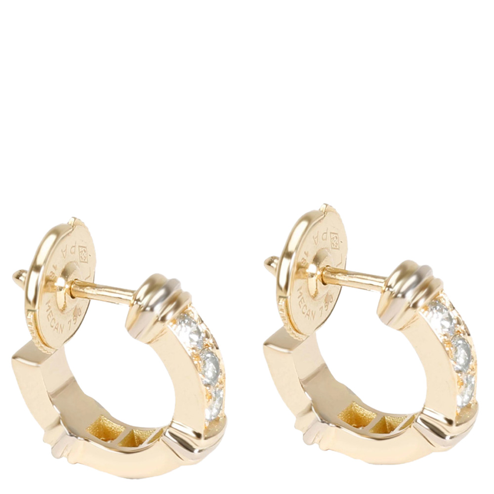 

Cartier 18K Yellow Gold Diamond Half Hoop Earrings