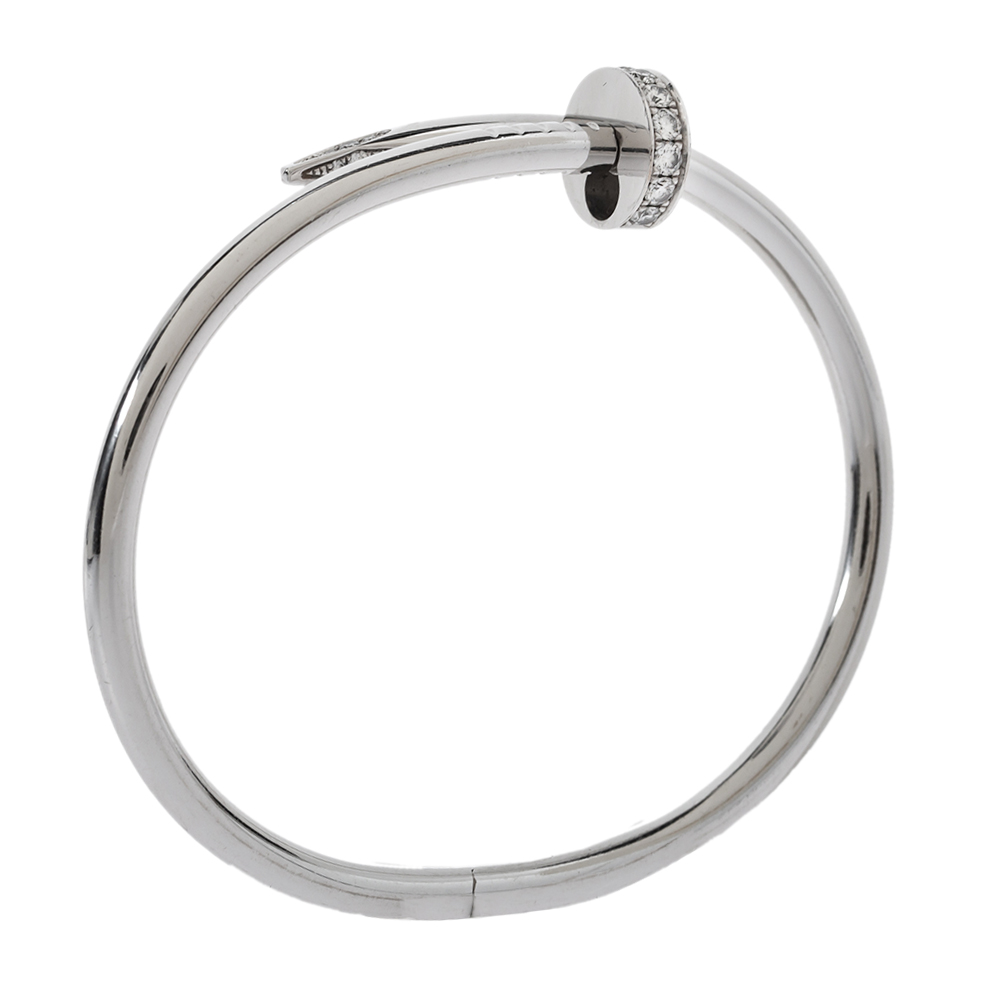 

Cartier Juste Un Clou Diamond 18K White Gold Bracelet 17