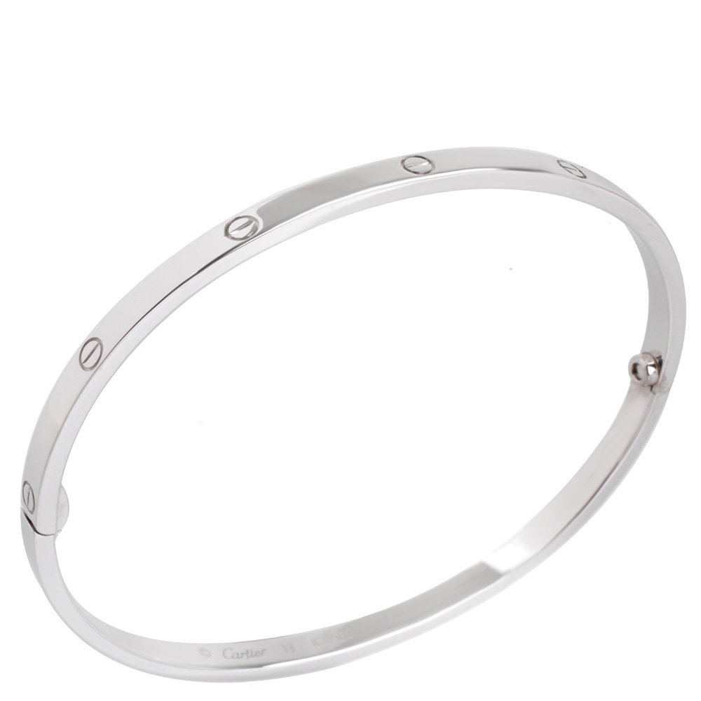 

Cartier Love 18K White Gold Bracelet Size