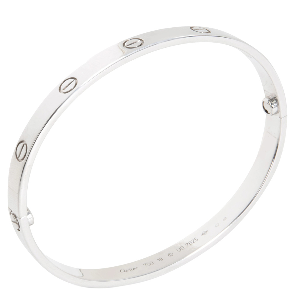 

Cartier Love 18K White Gold Bracelet Size