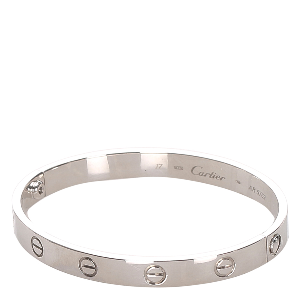 

Cartier Love 18K White Gold Bracelet Size
