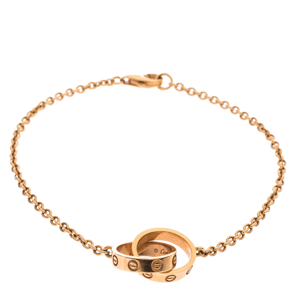 

Cartier Love 2 Hoops 18K Rose Gold Bracelet