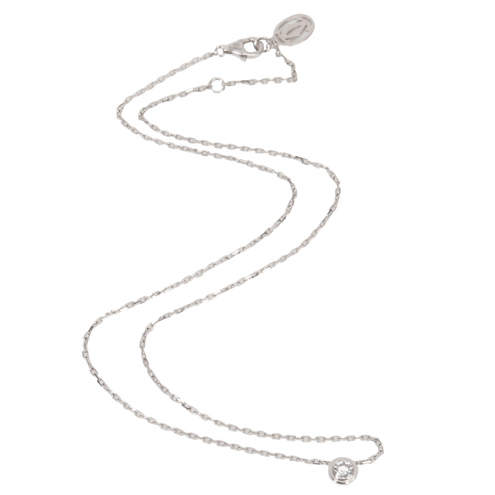 

Cartier Diamants Legers 0.18 CTW Diamond 18K White Gold Necklace