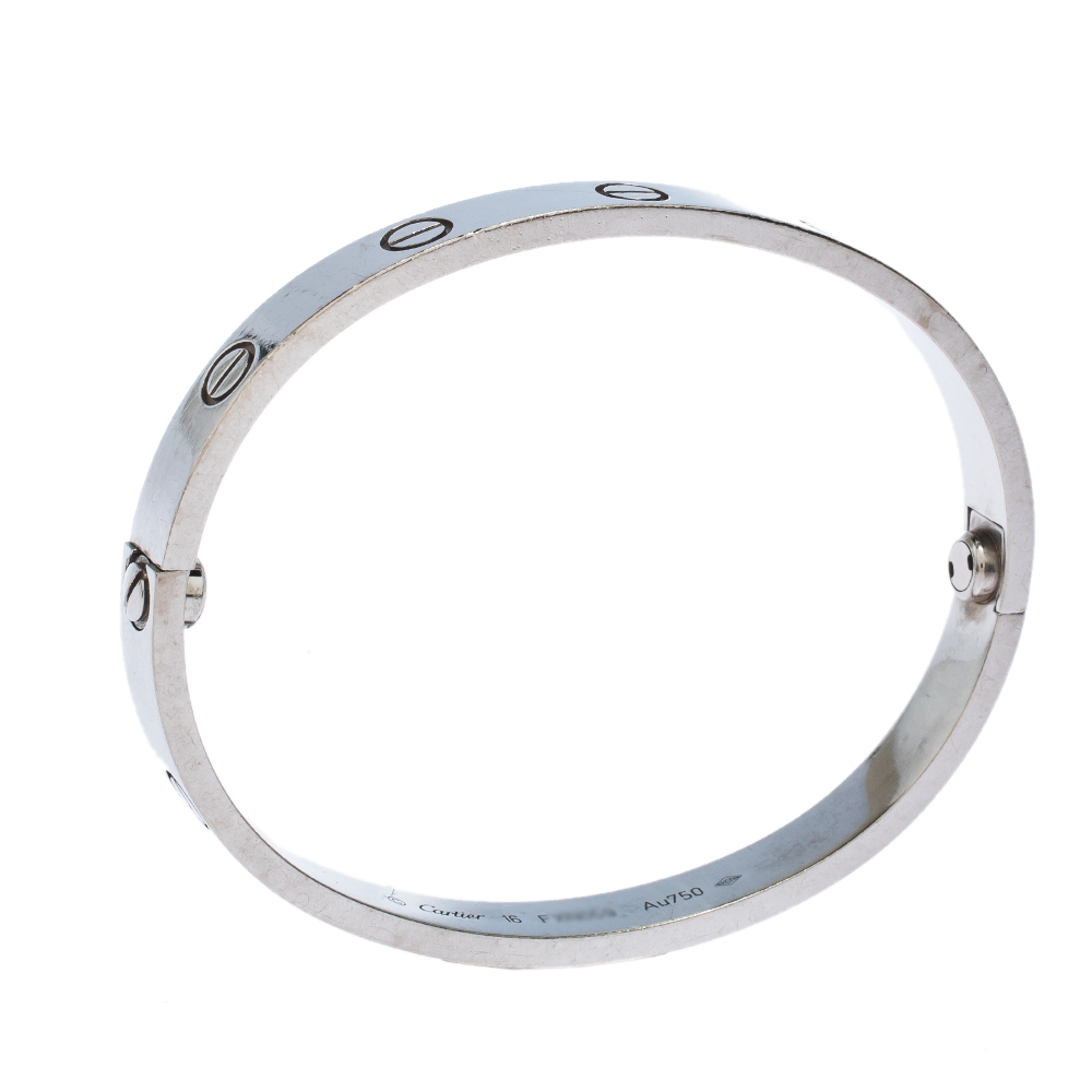 

Cartier Love 18K White Gold Bracelet 16