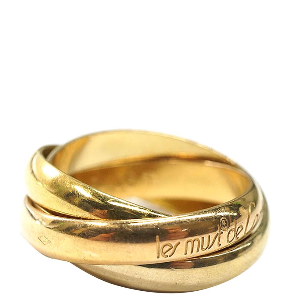 Pre-owned Cartier 18k Yellow Gold Classic Ring Size 51