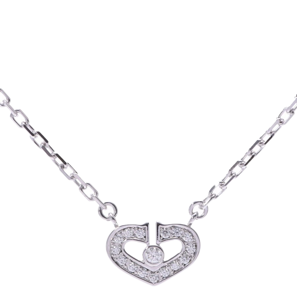 Cartier Heart of Cartier 18K White Gold Diamond Pendant Necklace 
