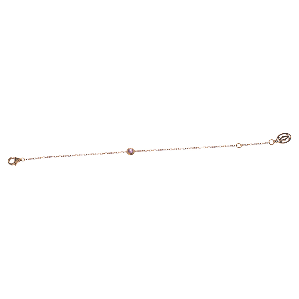 

Cartier Saphirs Légers De Cartier Pink Sapphire 18K Rose Gold Bracelet