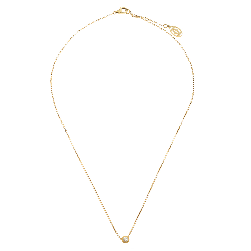 

Cartier Diamants Légers De Cartier Diamond 18K Yellow Gold SM Necklace