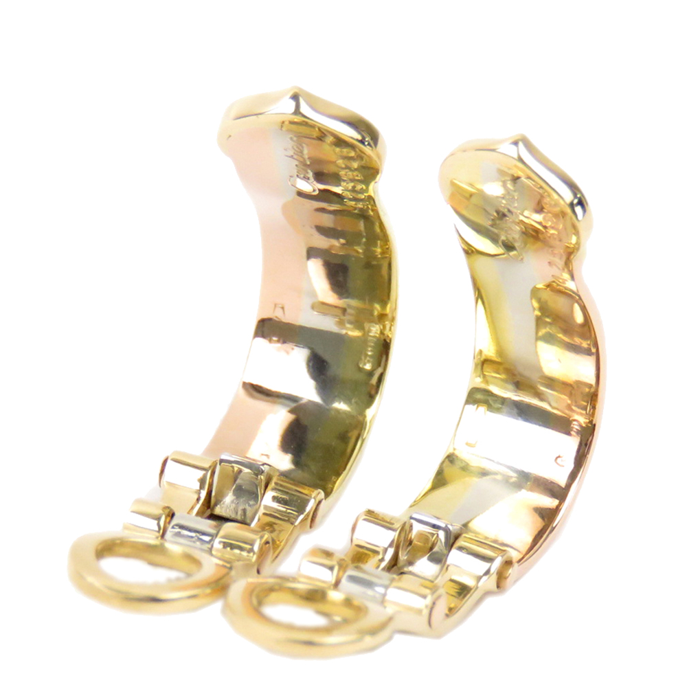 

Cartier 18K Yellow Gold 18K White Gold Vintage C de Cartier Earrings