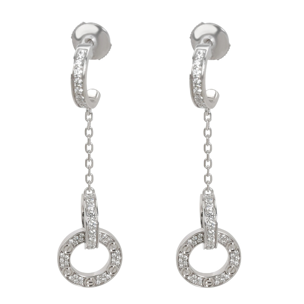 

Cartier Love Dangle Diamond 18K White Gold Earrings