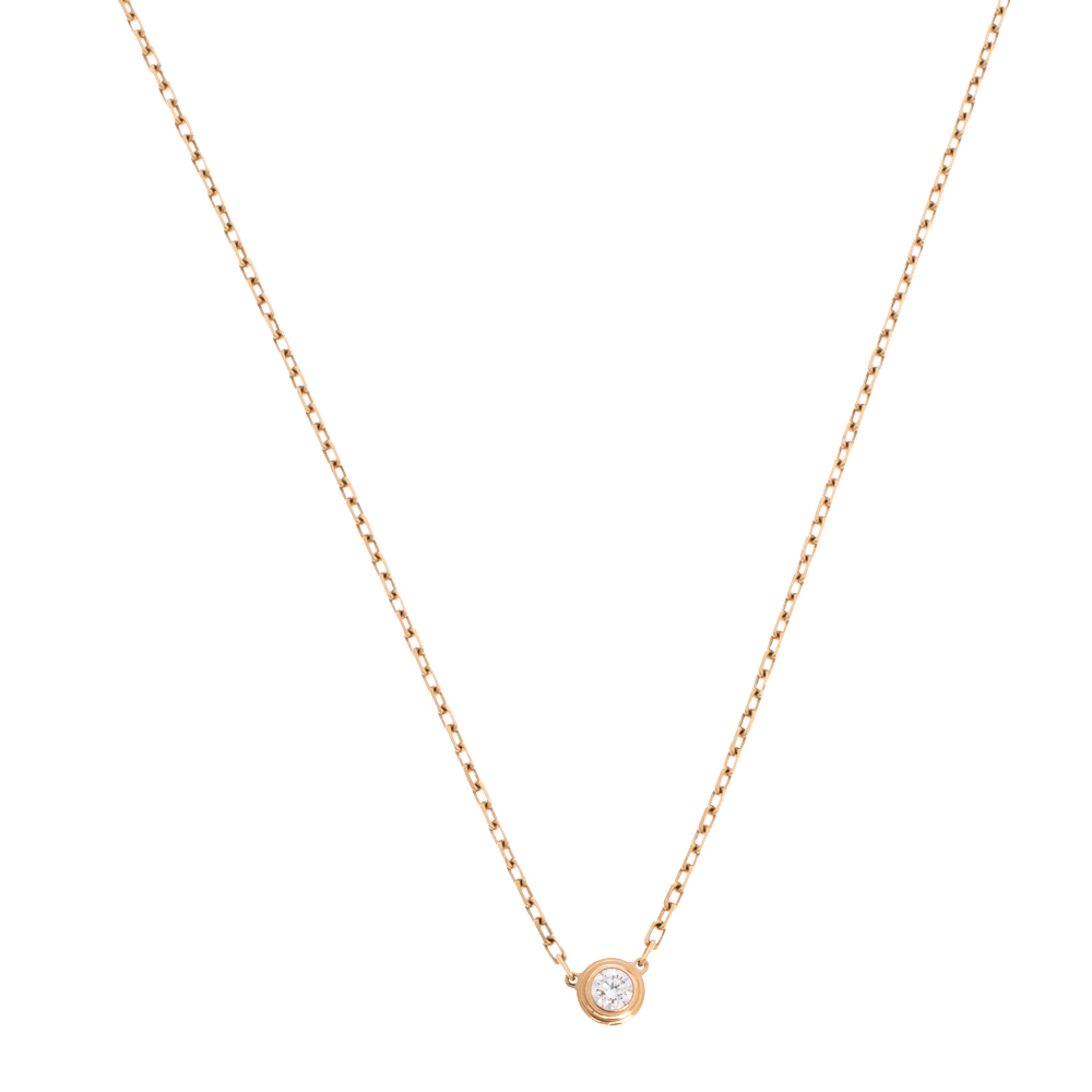 Cartier Diamants Legers Diamond 18K Rose Gold Necklace