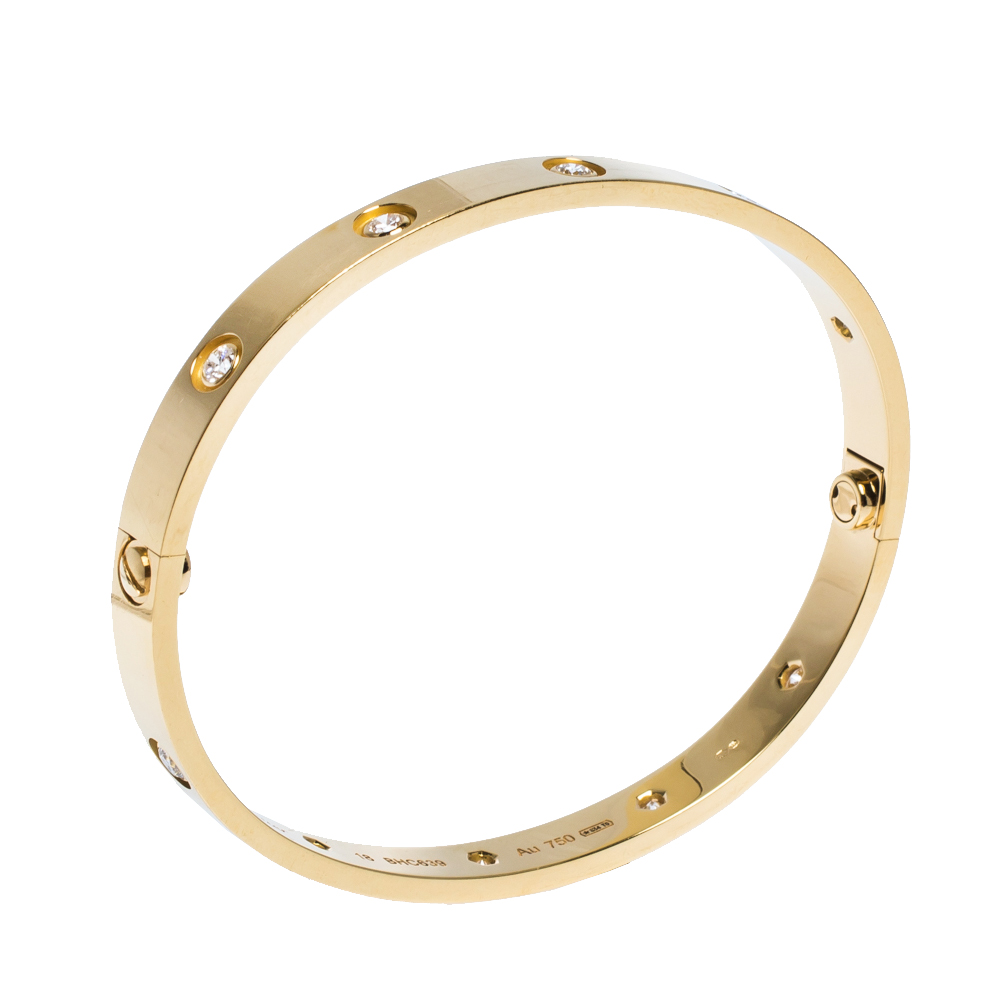 

Cartier Love 10 Diamond 18K Yellow Gold Bracelet 18