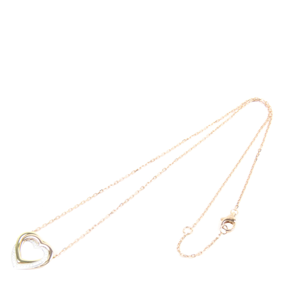 

Cartier Trinity Heart Diamond 18K Rose Gold 18K Yellow Gold Pendant Necklace