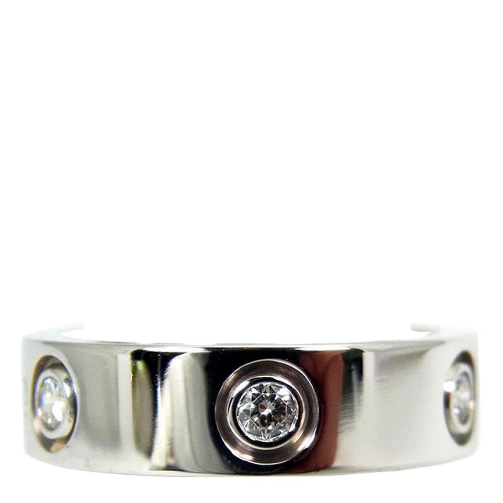 

Cartier Love 6 Diamond 18K White Gold Ring Size