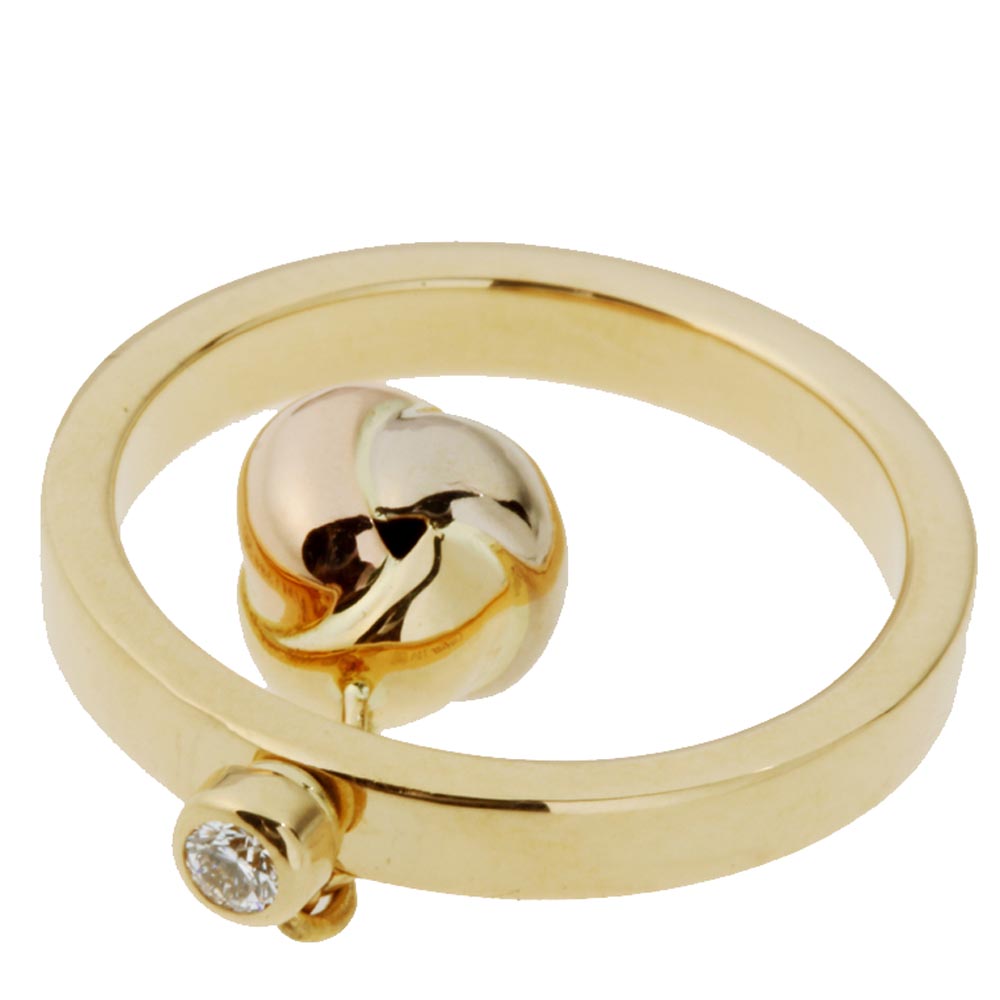 

Cartier Trinity Ball Diamond 18K Yellow Gold Ring Size