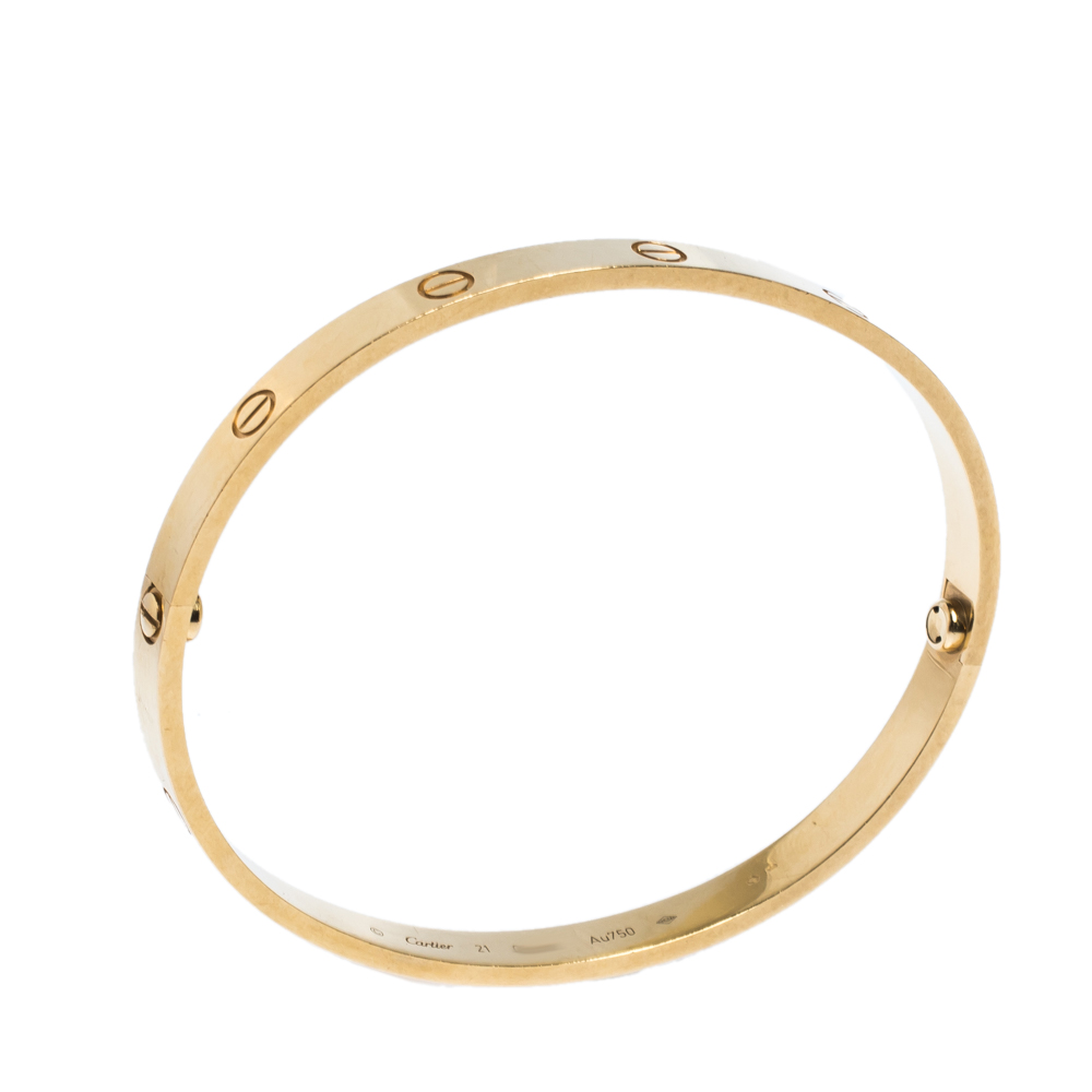 

Cartier Love 18K Yellow Gold Bracelet 21