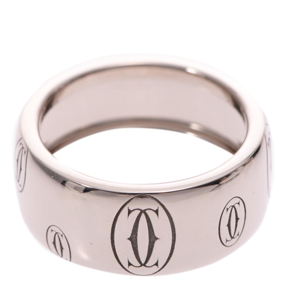 

Cartier C de Cartier Happy Birthday 18K White Gold Band Ring Size