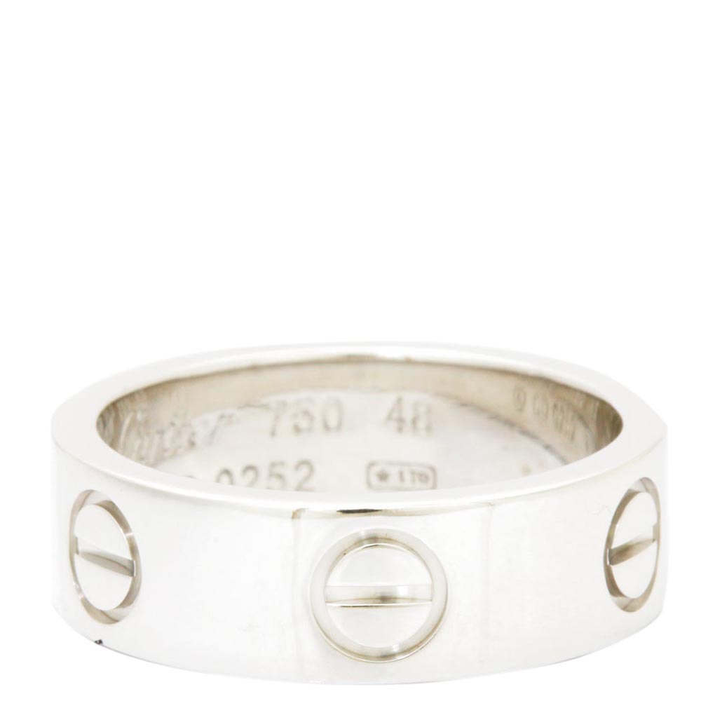 مملوكة مسبقًا Cartier Love 18K White Gold Ring Size 48