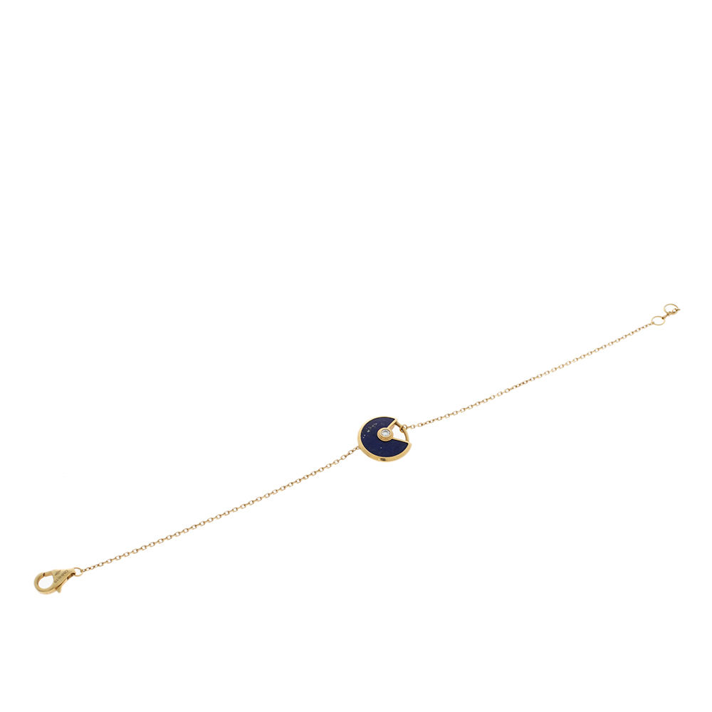 

Cartier Amulette de Cartier Diamond & Lapis Lazuli Yellow Gold Bracelet