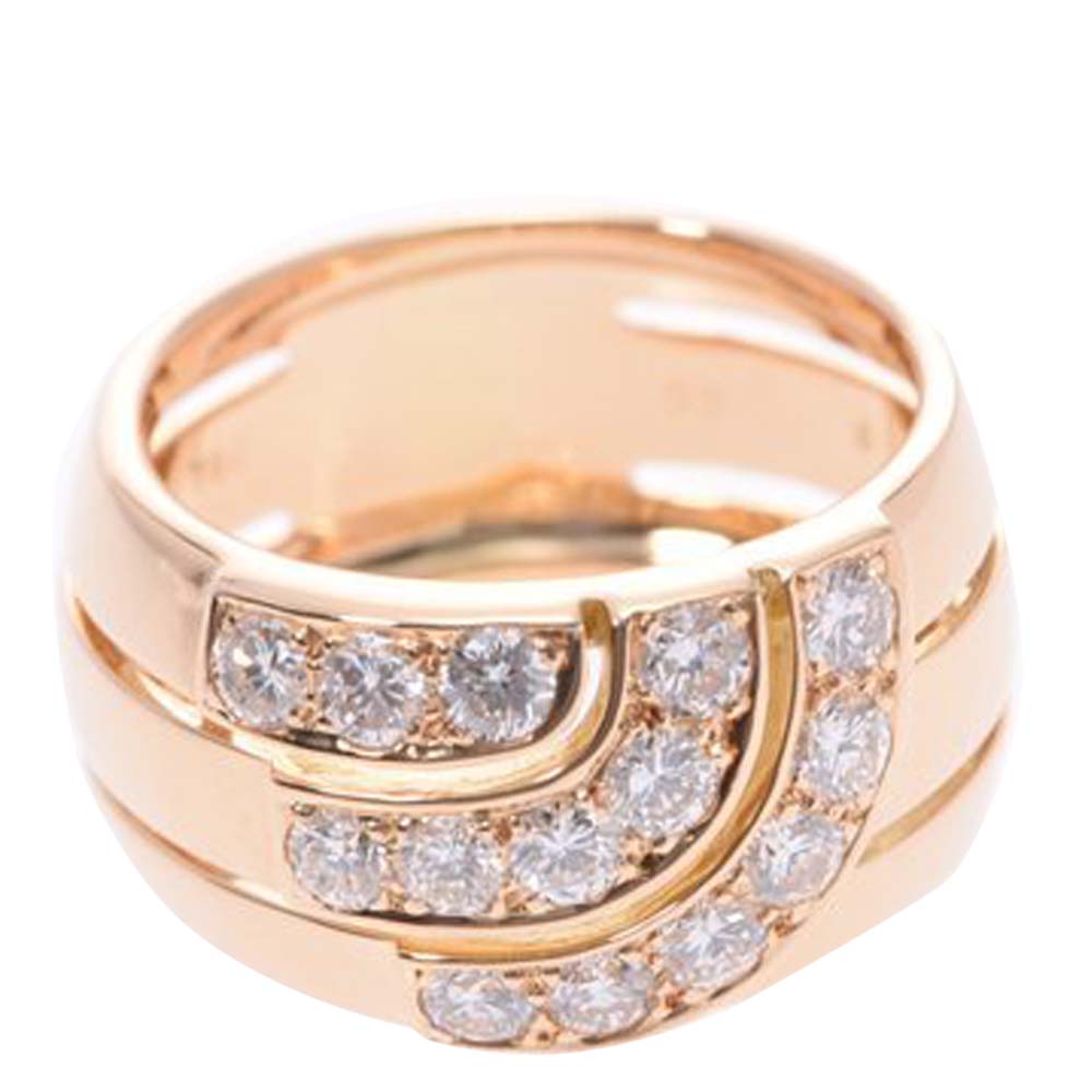 

Cartier 18K Yellow Gold Diamond Ring Size