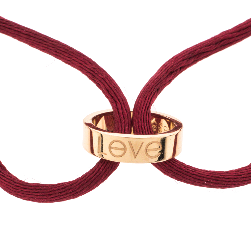 

Cartier LOVE 18K Rose Gold Adjustable Cord Bracelet
