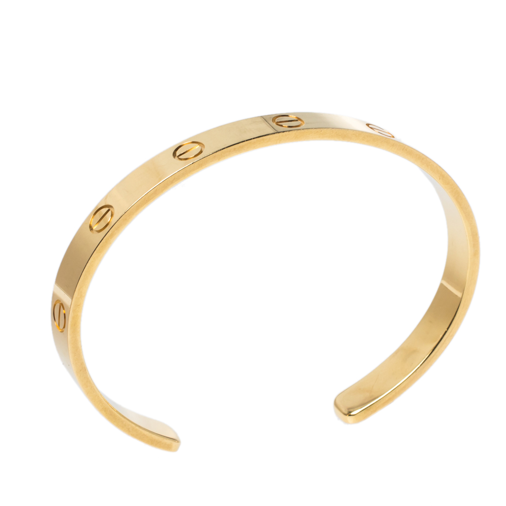 

Cartier LOVE 18K Yellow Gold Open Cuff Bracelet 18