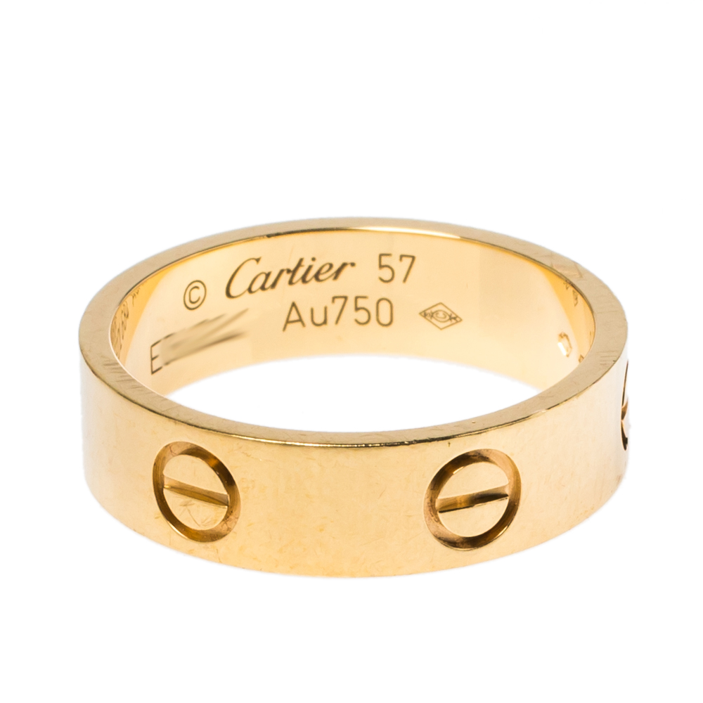 Cartier Love 18K Yellow Gold Ring Size